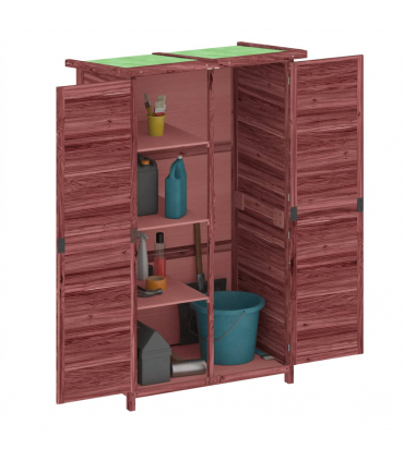 vidaXL Garden Tool Shed Mocha 83x57x140 cm Solid Wood Pine