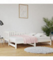 Pull-out Day Bed White 2x(90x190) cm Solid Wood Pine