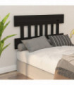 vidaXL Bed Headboard Black 203.5x3x81 cm Solid Wood Pine