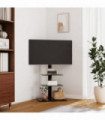 vidaXL Corner TV Stand 3-Tiers for 32-65 Inch Black