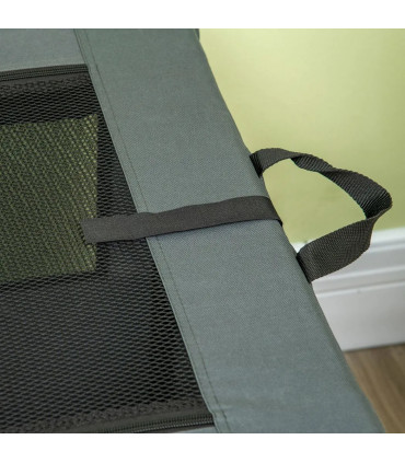 90cm Foldable Pet Carrier Bag Cat Bag w/ Cushion for Medium, Large Dogs - Grey