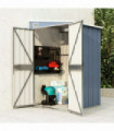 vidaXL Wall-mounted Garden Shed Grey 118x100x178 cm Galvanised Steel