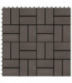 22 pcs Decking Tiles 30x30 cm 2 sqm WPC Dark Brown