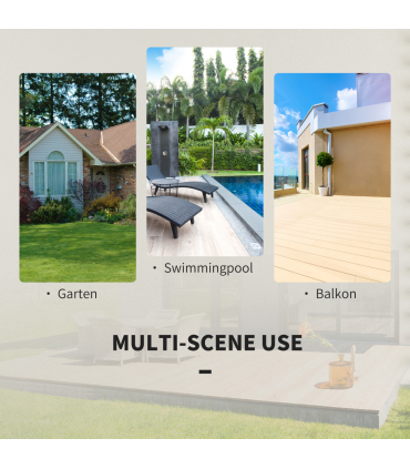 3PC   Bistro Set Rattan Furniture Garden Folding Chair Table Grey