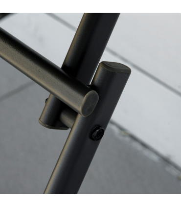 3PC   Bistro Set Rattan Furniture Garden Folding Chair Table Grey