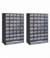41-Drawer Storage Cabinet Tool Box 2 pcs Plastic
