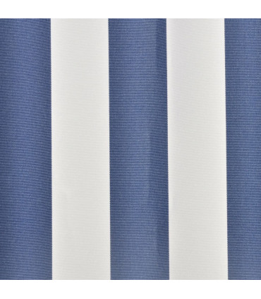 Awning Top Sunshade Canvas Blue & White 3 x 2,5m (Frame Not Included)