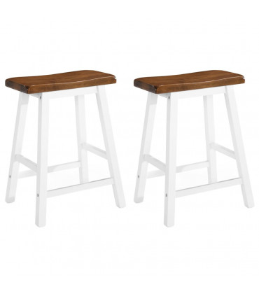 Bar Stools 2 pcs Solid Wood