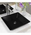 Basin Ceramic Square Black 41.5x41.5x12 cm