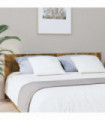 Bed Headboard Smoked Oak 200x1.5x80 cm Engineered Wood