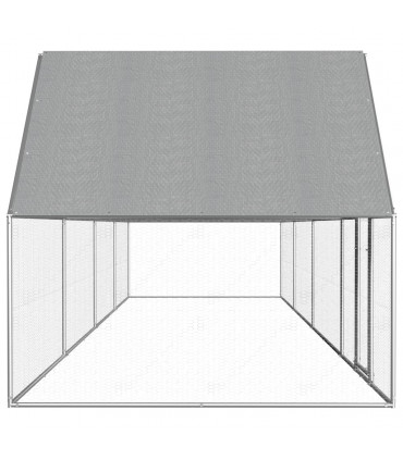 Chicken Coop 8x2x2 m Galvanised Steel