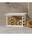 Firewood Rack White 108x64.5x78 cm Solid Wood Pine