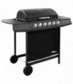 Gas BBQ Grill with 6 Burners Black (FR/BE/IT/UK/NL only)