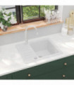 Granite Kitchen Sink Single Basin White