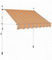 Manual Retractable Awning 100 cm Yellow and Blue Stripes