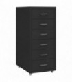 Mobile File Cabinet Black 28x41x69 cm Metal