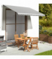 Replacement Fabric for Awning Anthracite and White 3.5x2.5 m