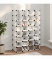 Shoe Rack Transparent 93x36.5x140 cm PP