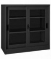 Sliding Door Cabinet Anthracite 90x40x90 cm Steel