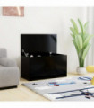 Storage Chest Black 84x42x46 cm Engineered Wood