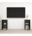 TV Cabinets 2 pcs High Gloss Grey 72x35x36.5 cm Engineered Wood