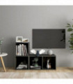TV Cabinets 2 pcs High Gloss Grey 72x35x36.5 cm Engineered Wood