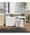 vidaXL 3 Piece Garden Box Set White Solid Wood Pine