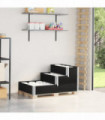 vidaXL 3-Tier Raised Bed Black 120x80 cm Solid Wood Pine