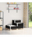 vidaXL 3-Tier Raised Bed Black 120x80 cm Solid Wood Pine