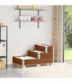 vidaXL 3-Tier Raised Bed Brown 120x80 cm Solid Wood Pine