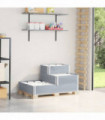 vidaXL 3-Tier Raised Bed Grey 120x80 cm Solid Wood Pine