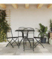vidaXL 5 Piece Garden Dining Set Anthracite Metal Mesh