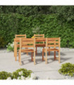 vidaXL 5 Piece Garden Dining Set Solid Wood Teak