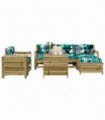 vidaXL 7 Piece Garden Sofa Set Impregnated Wood Pine