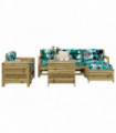 vidaXL 7 Piece Garden Sofa Set Impregnated Wood Pine