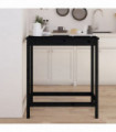 vidaXL Bar Table Black 100x50x110 cm Solid Wood Pine