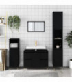 vidaXL Bathroom Cabinet Black 80x33x60 cm Engineered Wood