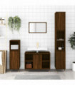vidaXL Bathroom Cabinet Brown Oak 30x30x100 cm Engineered Wood