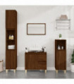 vidaXL Bathroom Cabinet Brown Oak 65x33x60 cm Engineered Wood