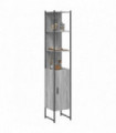 vidaXL Bathroom Cabinet Grey Sonoma 33x33x185.5 cm Engineered Wood