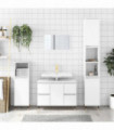 vidaXL Bathroom Cabinet High Gloss White 80x33x60 cm Engineered Wood