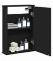vidaXL Bathroom Mirror Cabinet Black 42x12x60 cm Engineered Wood