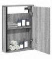vidaXL Bathroom Mirror Cabinet Grey Sonoma 42x12x60 cm Engineered Wood