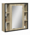 vidaXL Bathroom Mirror Cabinet Sonoma Oak 60x16x60 cm Engineered Wood
