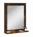 vidaXL Bathroom Mirror with Shelf Smoked Oak 50x12x60 cm Engineered Wood