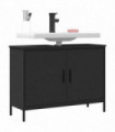 vidaXL Bathroom Sink Cabinet Black 80x30x60 cm Engineered Wood