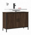 vidaXL Bathroom Sink Cabinet Brown Oak 80x30x60 cm Engineered Wood