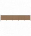 5-panel Wind Screen Fabric 600x160 cm Taupe