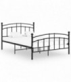 Bed Frame Black Metal 200x200 cm
