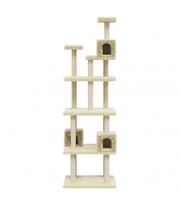 vidaXL Cat Tree with Sisal Scratching Posts Cream 188 cm